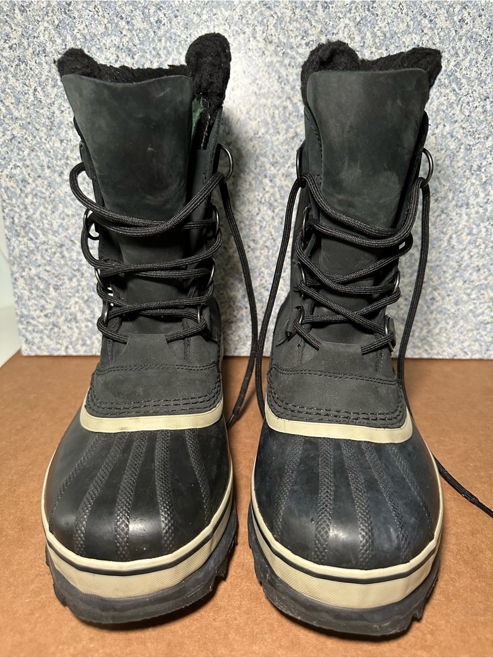 Sorel Caribou Black Waterproof Winter Boots Men's 8-EUC